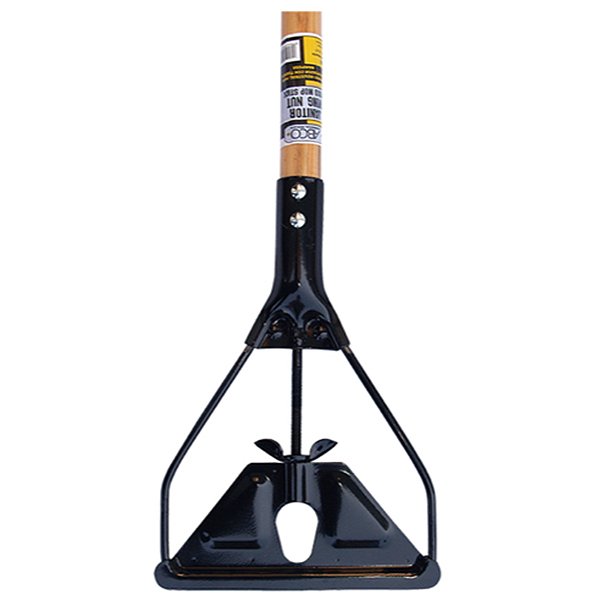 PORTA MOPA PLÁSTICO MANGO DE MADERA 6 UNIDADES
