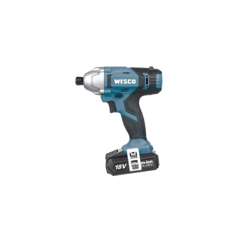 18V Atornillador De Impacto 1/4"-140Nm + 2 Baterías De 1.5Ah + Cargador + Maletín Plastico